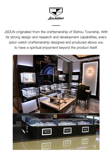 JSDUN 834 Men's Luxury Manual Mechanical Tourbillon Movement Watch - Brand Introduction