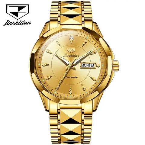 JSDUN 8936 Men's Luxury Automatic Mechanical Luminous Watch - Full Gold