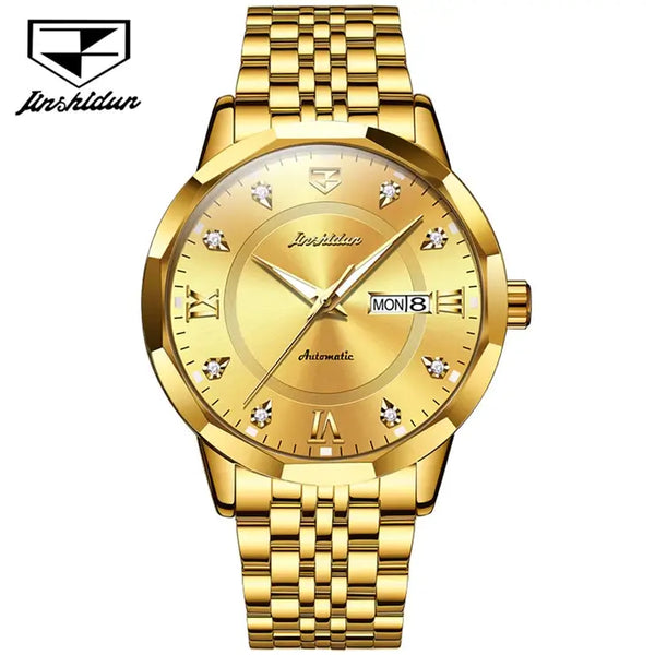 JSDUN 8948 Men's Luxury Automatic Mechanical Luminous Watch - Full Gold