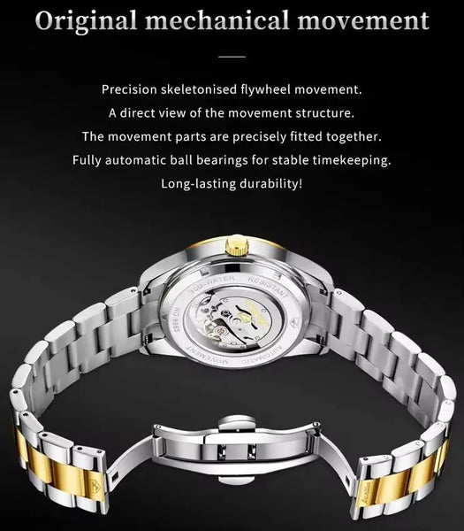 JSDUN 8963 Men's Luxury Automatic Mechanical Luminous Watch - Original Movement