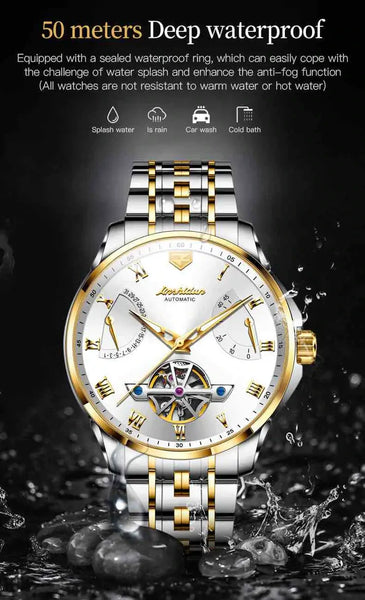 JSDUN 8912 Men's Luxury Automatic Mechanical Luminous Watch - 5ATM