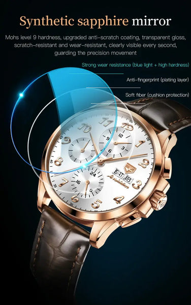 JSDUN 8914 Men's Luxury Automatic Mechanical Luminous Watch - Sapphire Mirror