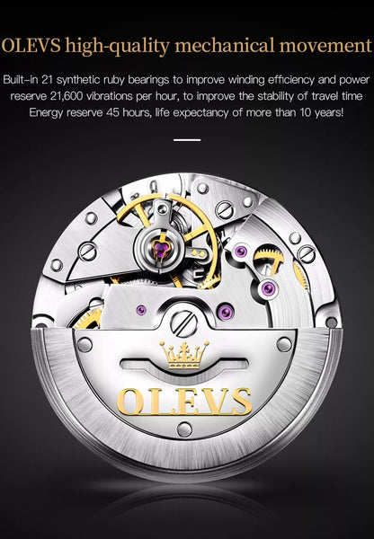 OLEVS 6630 Men's Luxury Automatic Mechanical Luminous Watch - Original Movement