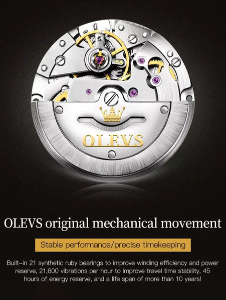 OLEVS 6635 Men's Luxury Automatic Mechanical Luminous Watch - Original Movement