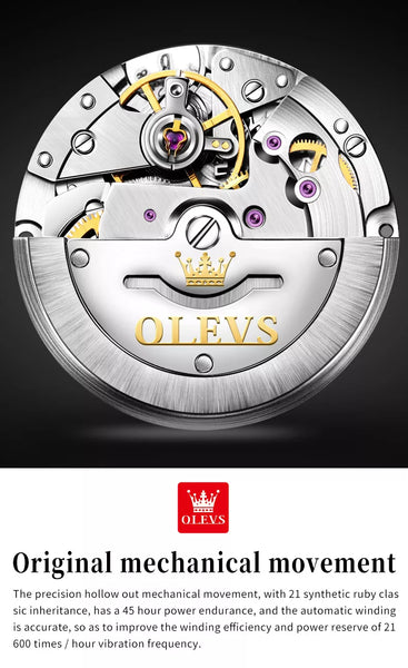 OLEVS 9927 Men's Luxury Automatic Mechanical Luminous Watch - Original Movement
