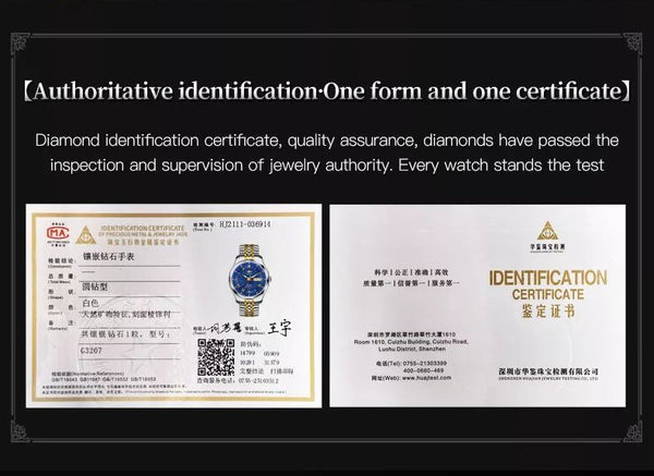 OUPINKE 3207 Men's Luxury Automatic Mechanical Luminous Watch - Diamond Certificate