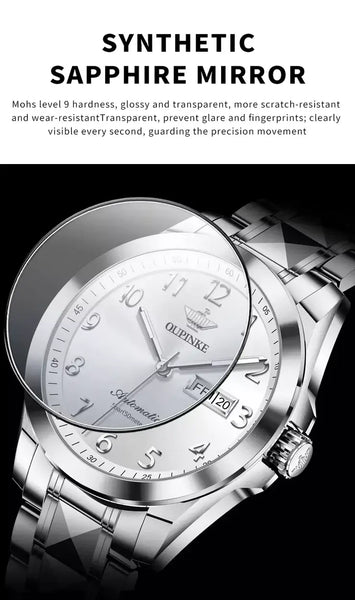 OUPINKE 3228 Men's Luxury Automatic Mechanical Luminous Watch - Sapphire Mirror